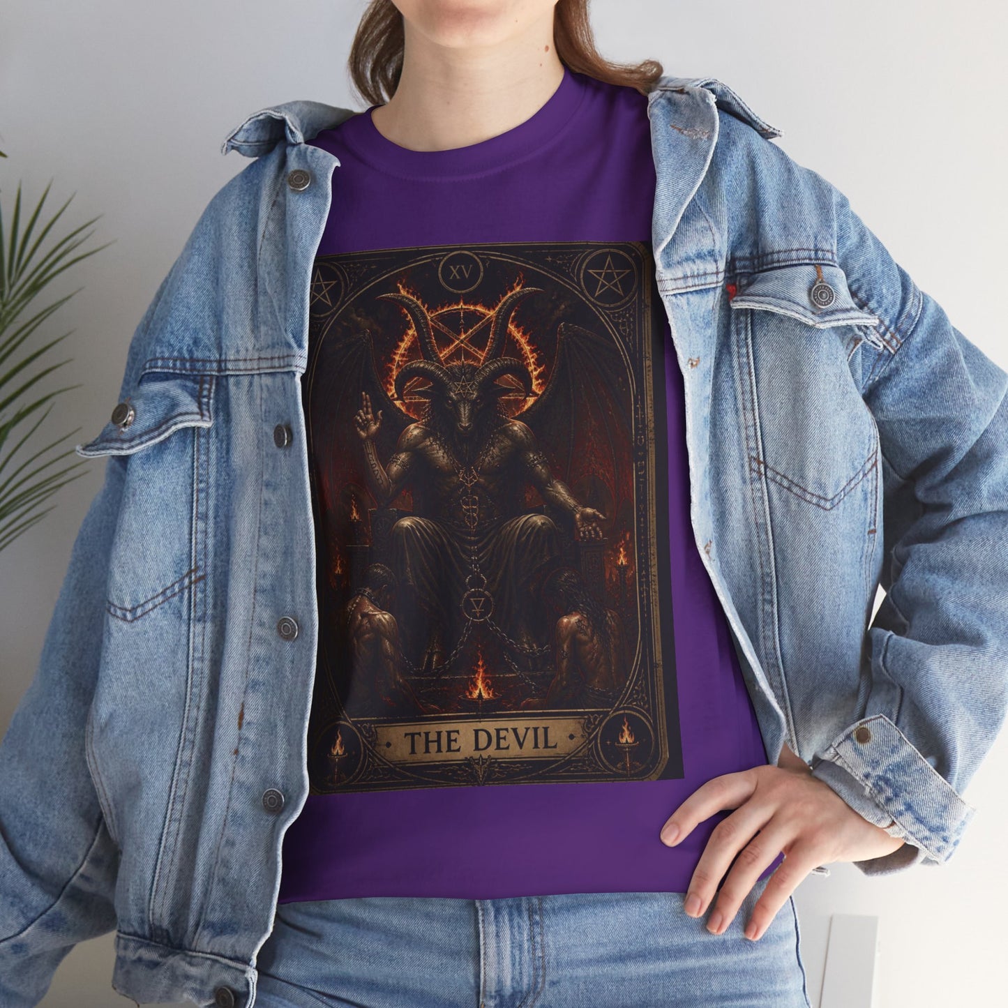 The Devil Tarot T‑Shirt — Occult Gothic Tarot Card Tee