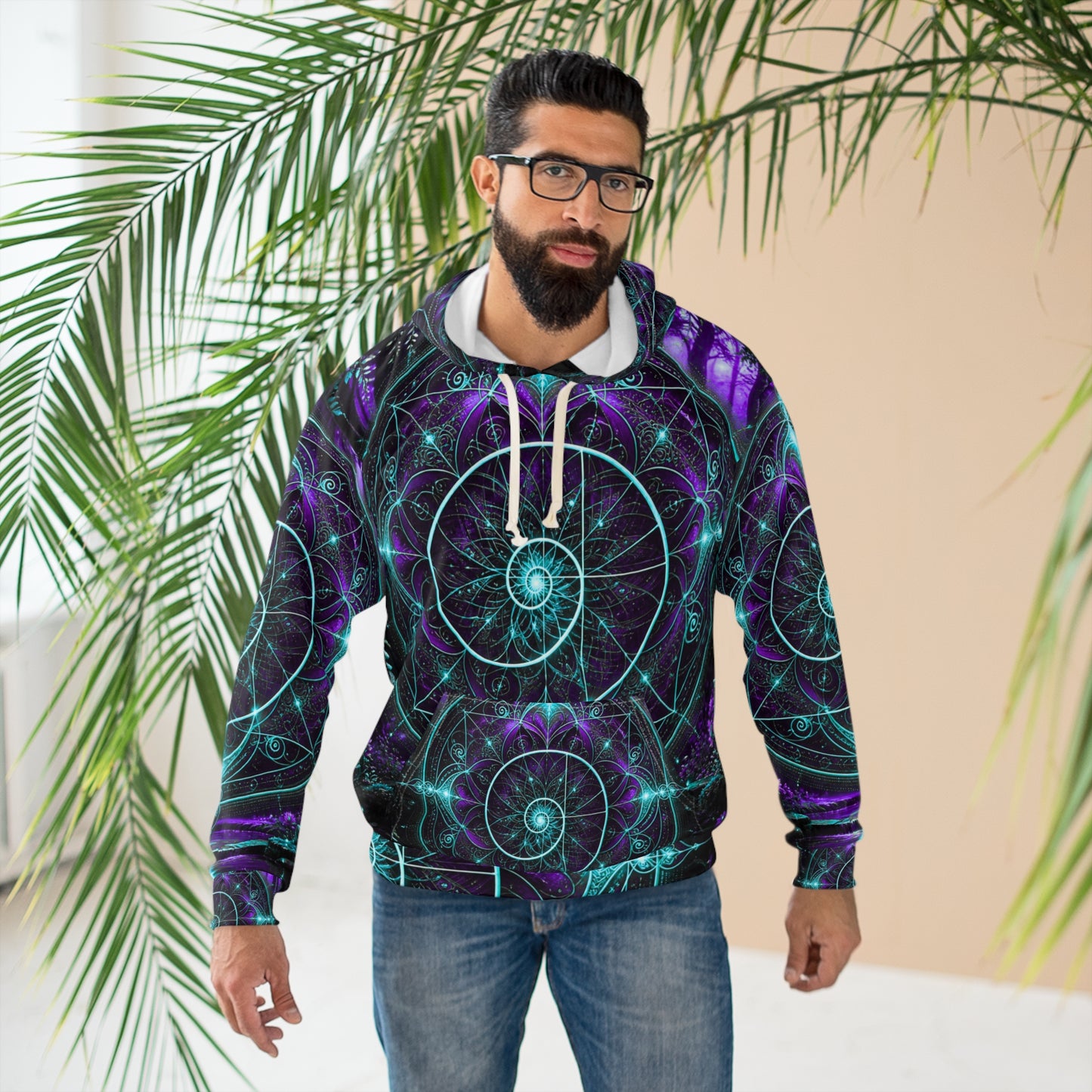 Mystic Spiral Hoodie — Psychedelic Sacred Geometry All-Over Print
