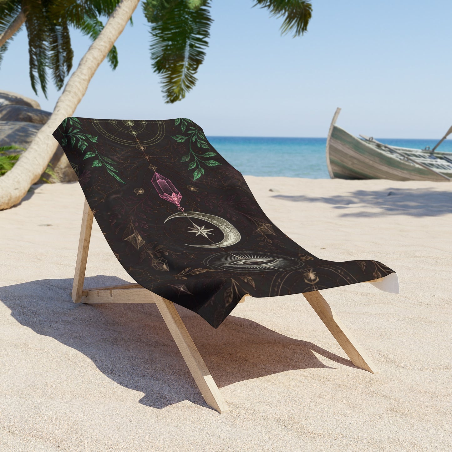 Mystic Moon & Crystal Beach Towel — Celestial Summer Towel