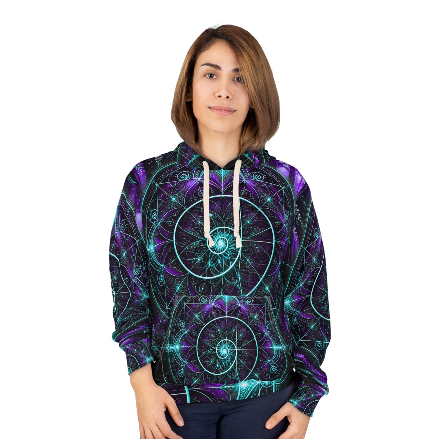 Mystic Spiral Hoodie — Psychedelic Sacred Geometry All-Over Print