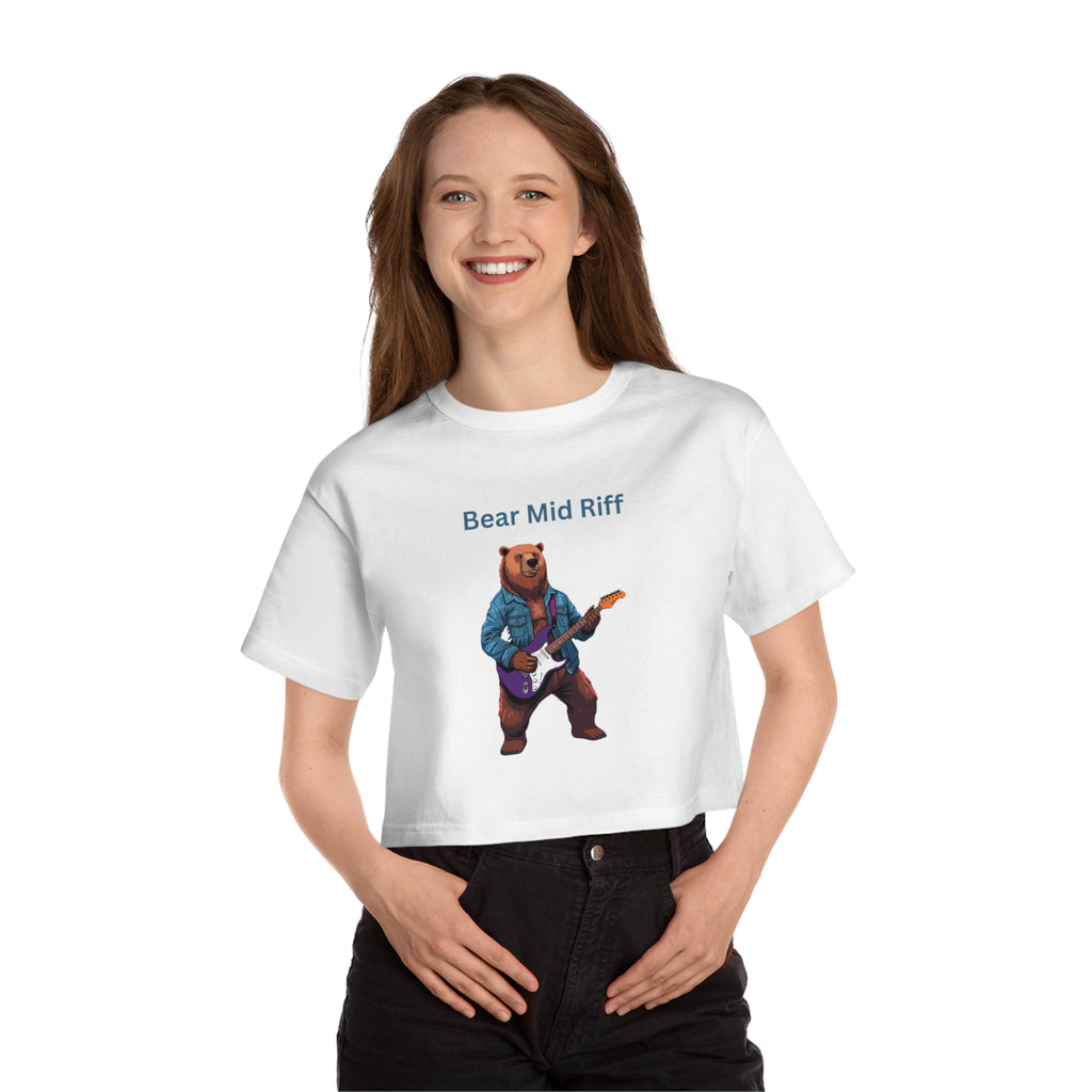 Bear Mid Riff Cropped T-Shirt | Bear Music Graphic