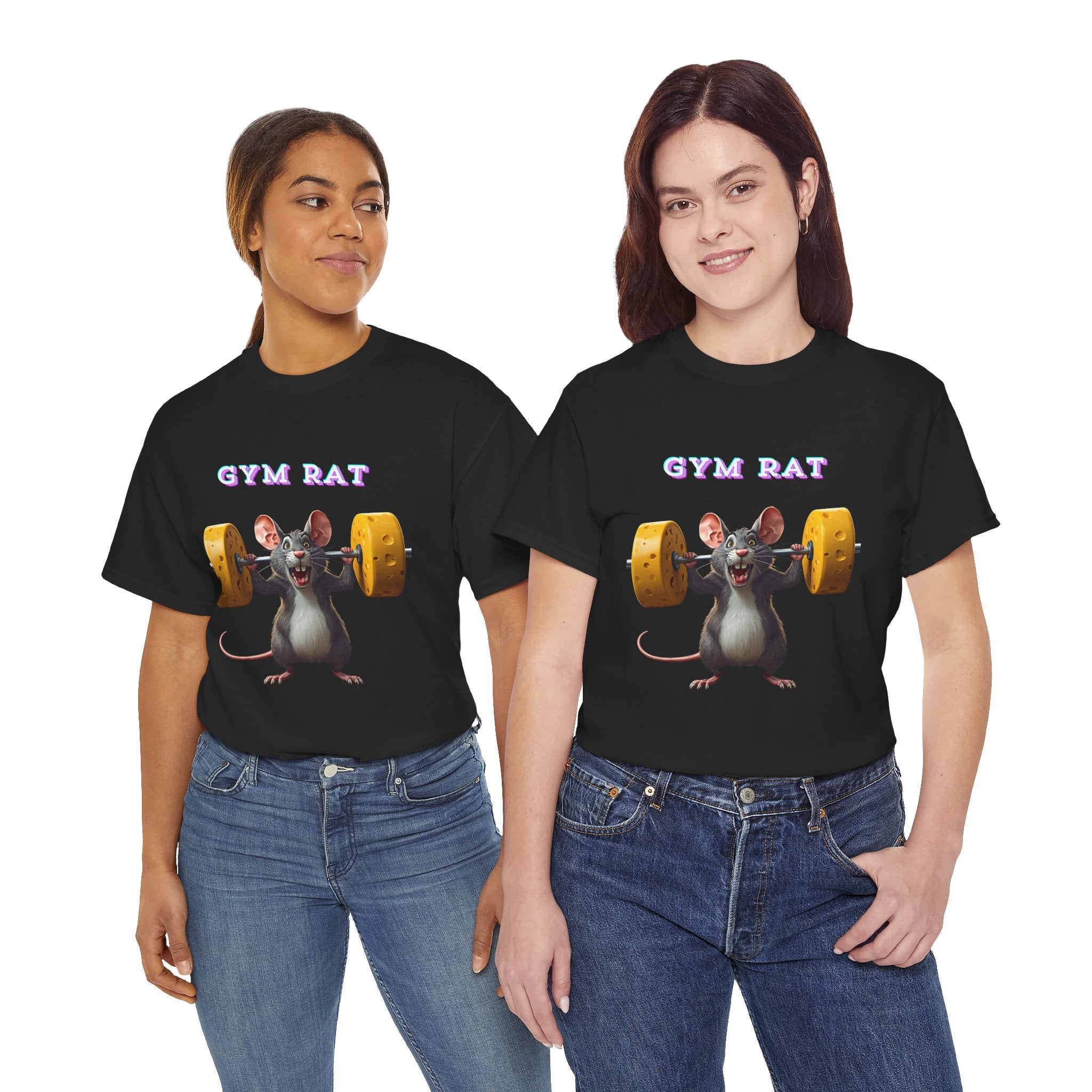 Gym Rat T-Shirt — Rat Weightlifting Tee for Fitness Fans