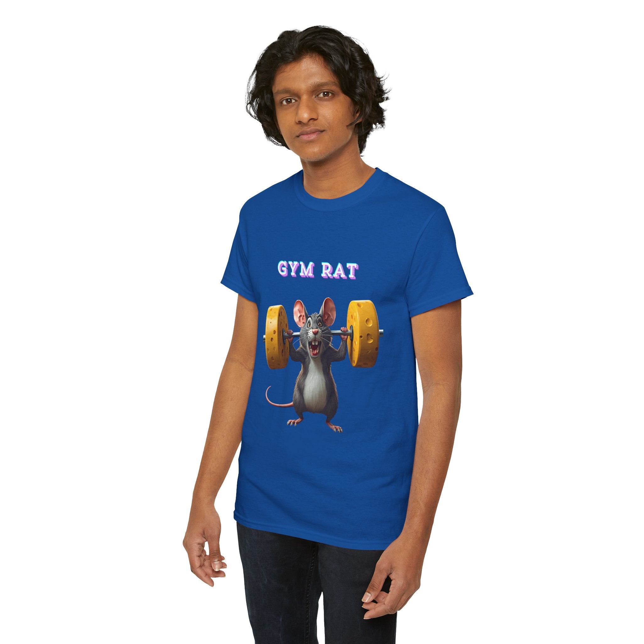 Gym Rat T-Shirt — Rat Weightlifting Tee for Fitness Fans