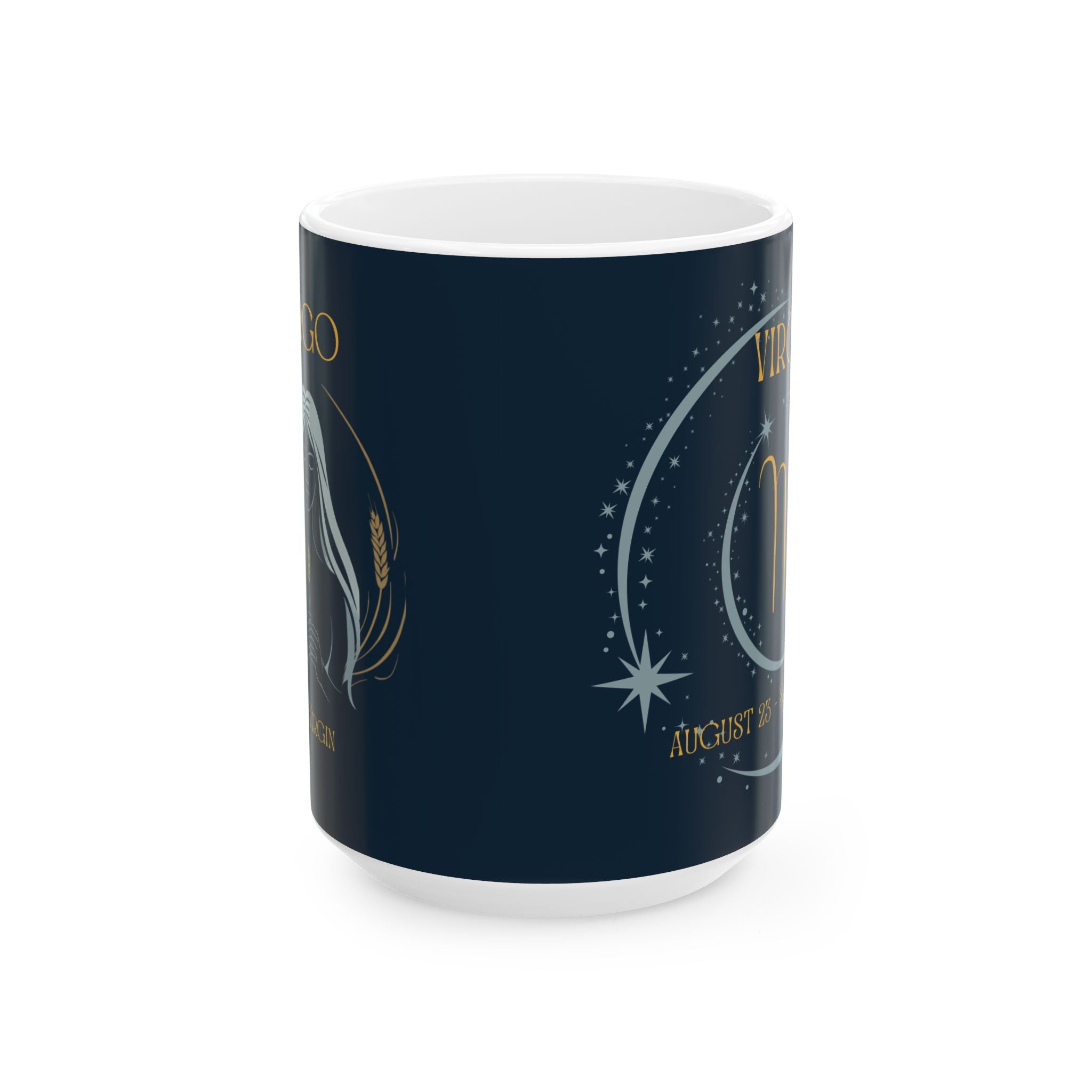 Virgo Constellation Ceramic Mug — Zodiac Astrology Coffee Cup (August–September)