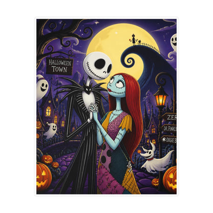 Nightmare Before Christmas Vinyl Decal — Jack & Sally Kiss-Cut Sticker