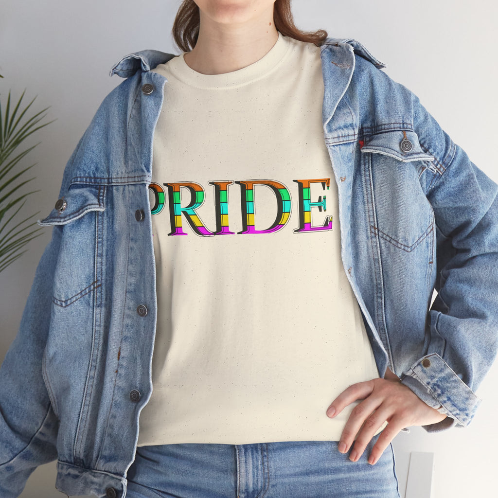 Pride Rainbow Text Tee | LGBTQ+ Pride Shirt