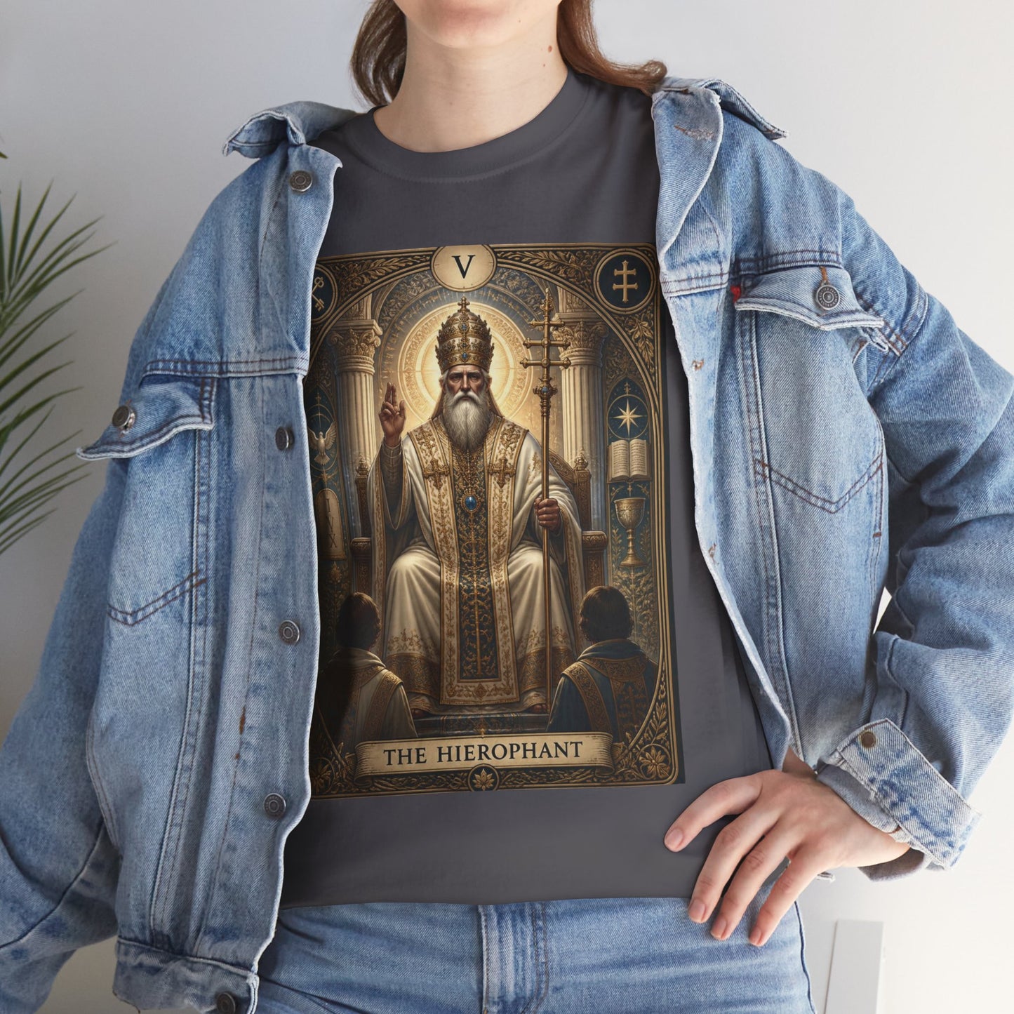 Tarot Hierophant T-Shirt — Spiritual Tarot Card Tee
