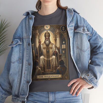 Tarot Hierophant T-Shirt — Spiritual Tarot Card Tee