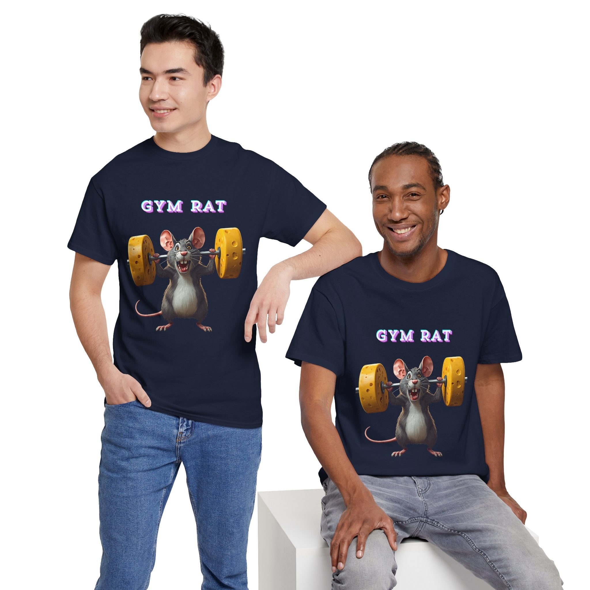 Gym Rat T-Shirt — Rat Weightlifting Tee for Fitness Fans