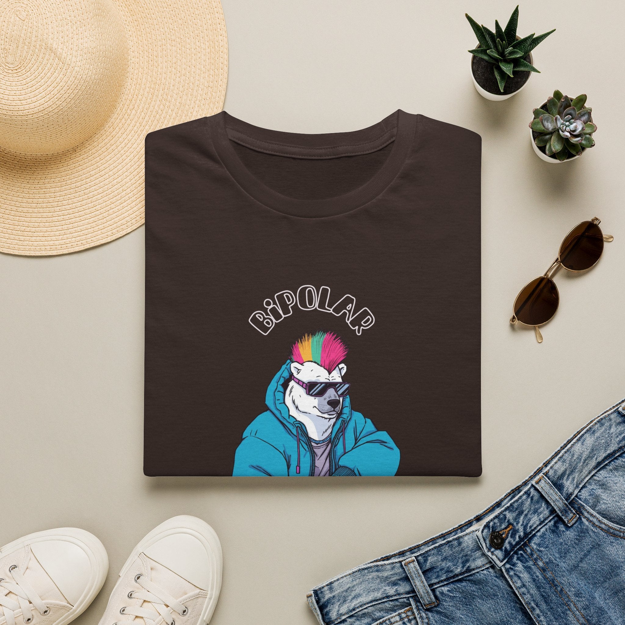 Bipolar Bear T Shirt | Retro Neon Streetwear