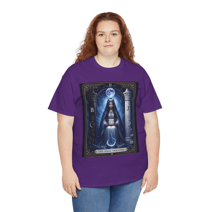 The High Priestess Tarot T-Shirt — Mystical Moon Spiritual Tee