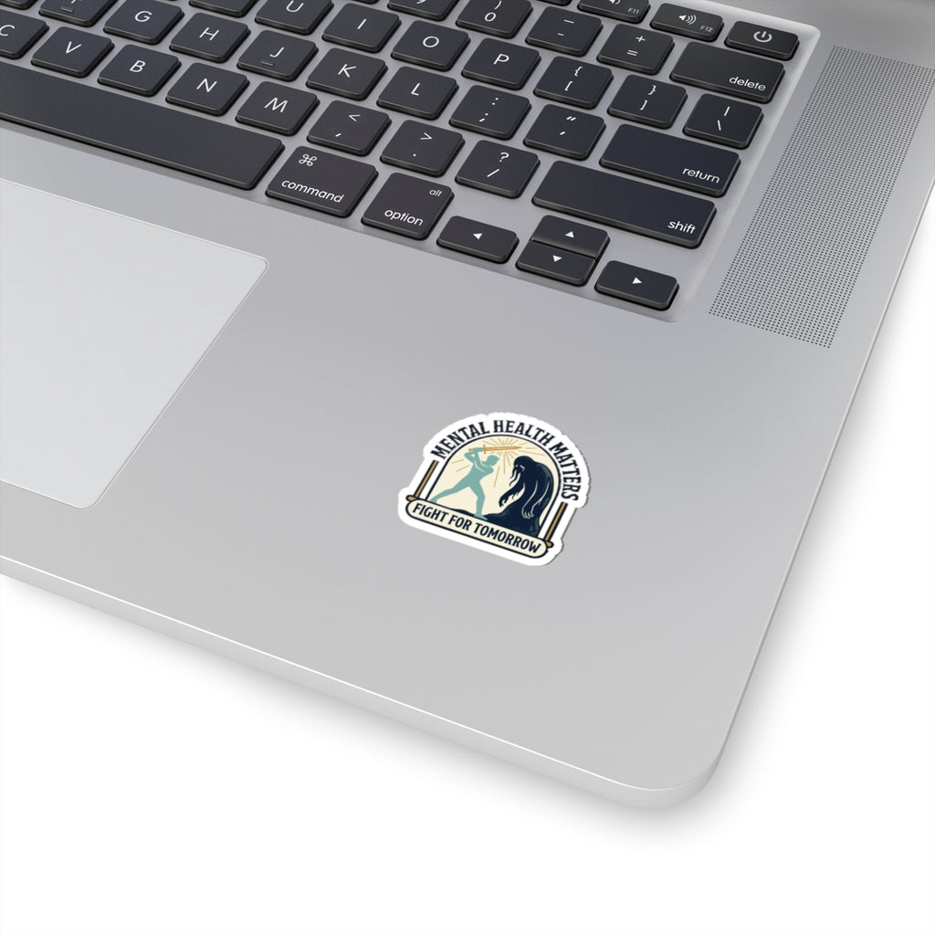 Mental Health Matters Kiss-Cut Sticker | wear green, awareness ribbon