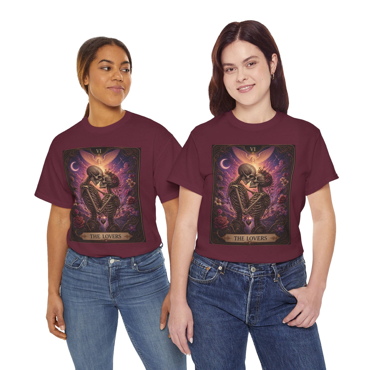 Tarot 'The Lovers' Skeleton Kiss Tee