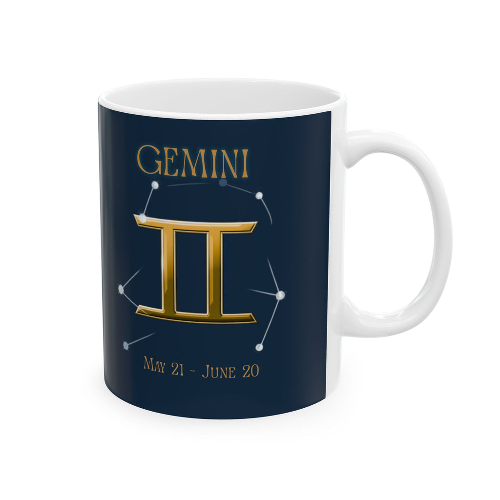 Gemini Constellation Ceramic Mug — Zodiac Astrology Coffee Cup (11oz/15oz)