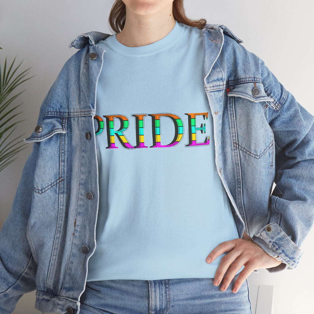 Pride Rainbow Text Tee | LGBTQ+ Pride Shirt