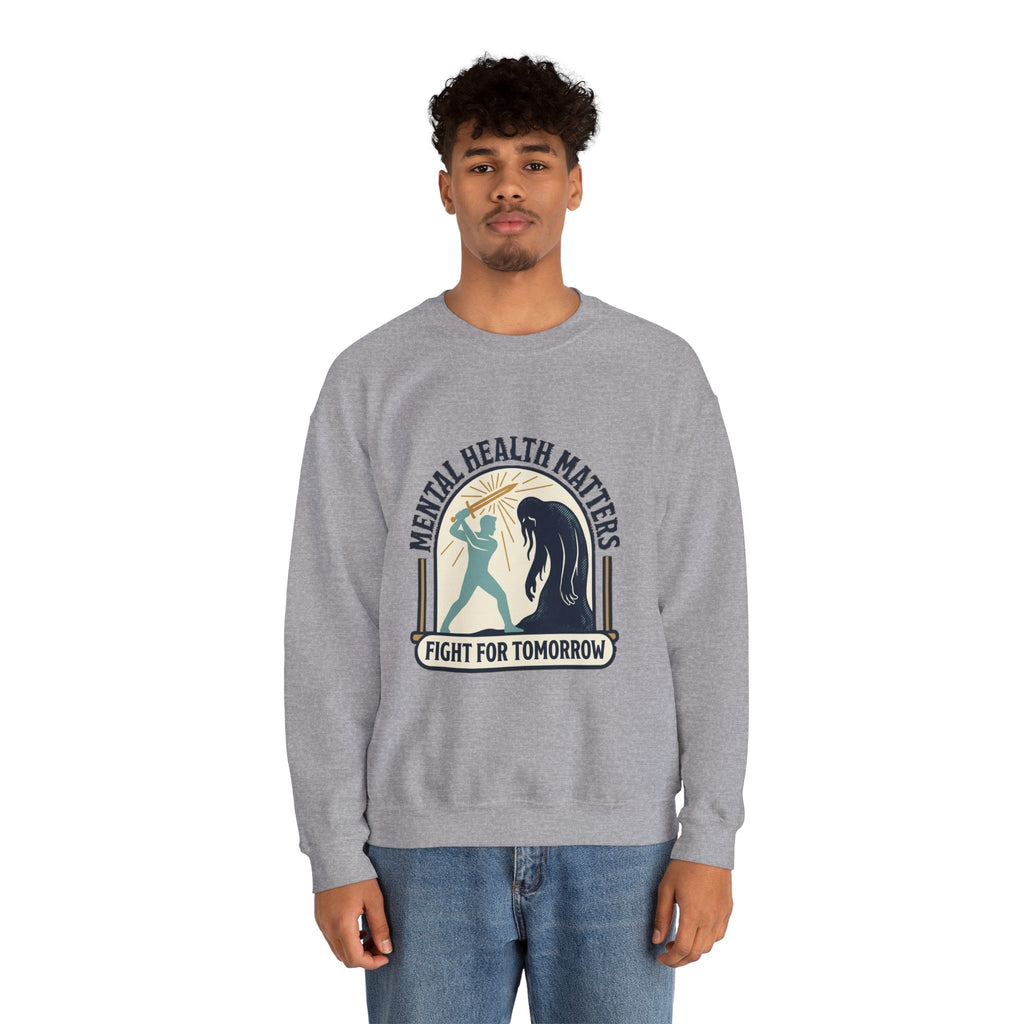 Mental Health Matters Crewneck Sweatshirt | wear green, awareness ribbon