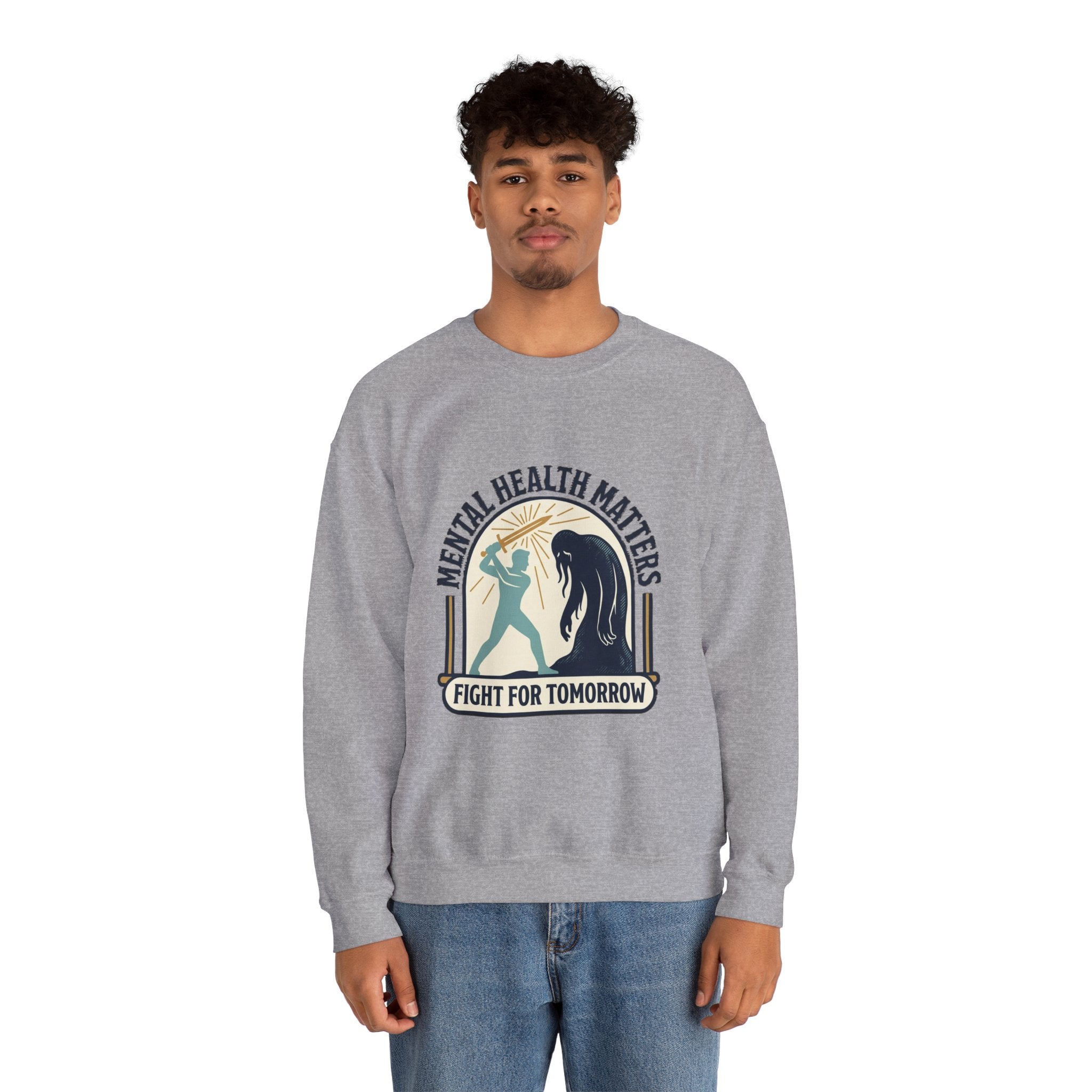 Mental Health Matters Crewneck Sweatshirt | wear green, awareness ribbon