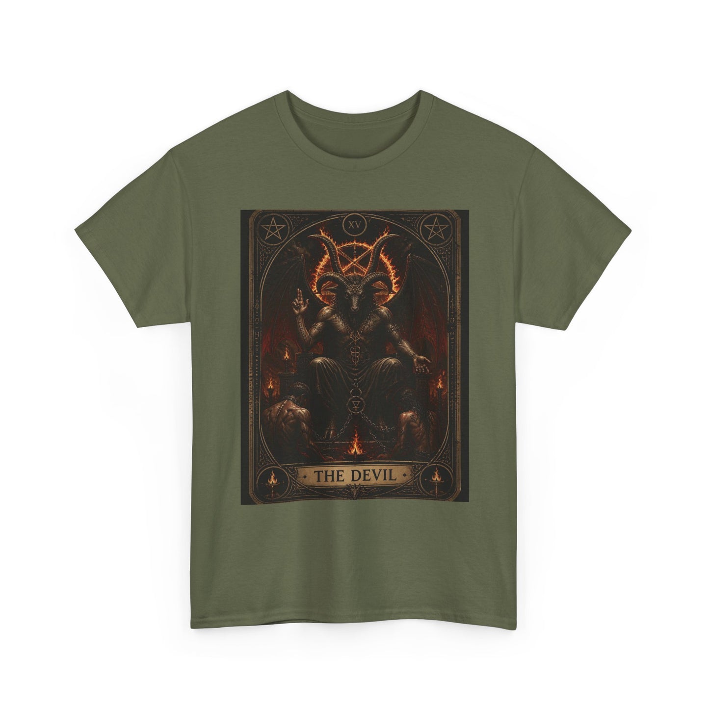 The Devil Tarot T‑Shirt — Occult Gothic Tarot Card Tee