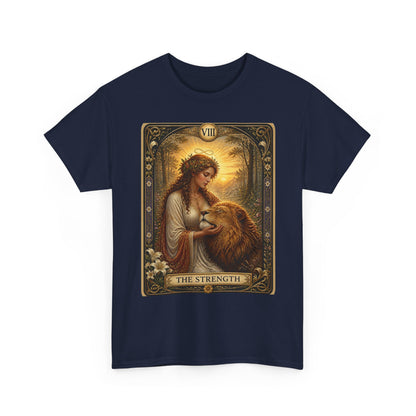 Tarot 'The Strength' T-Shirt — Mystical Lion Woman Card Tee