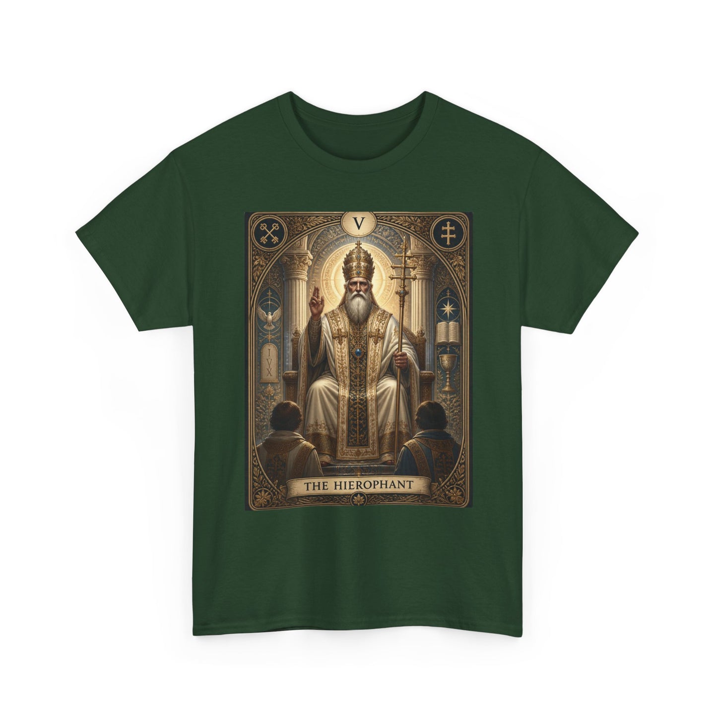 Tarot Hierophant T-Shirt — Spiritual Tarot Card Tee