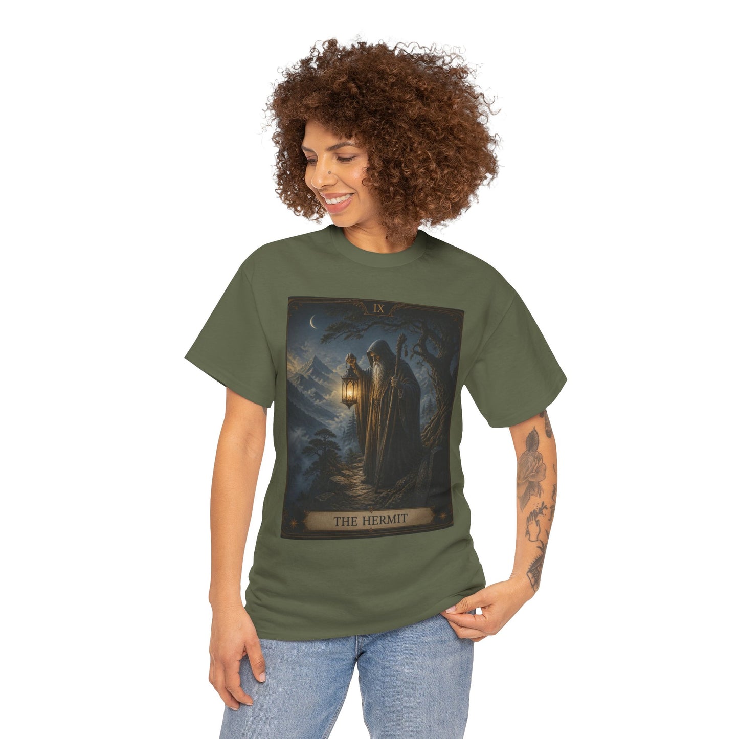 Tarot 'The Hermit' T-Shirt – Mystic Lantern Card Tee