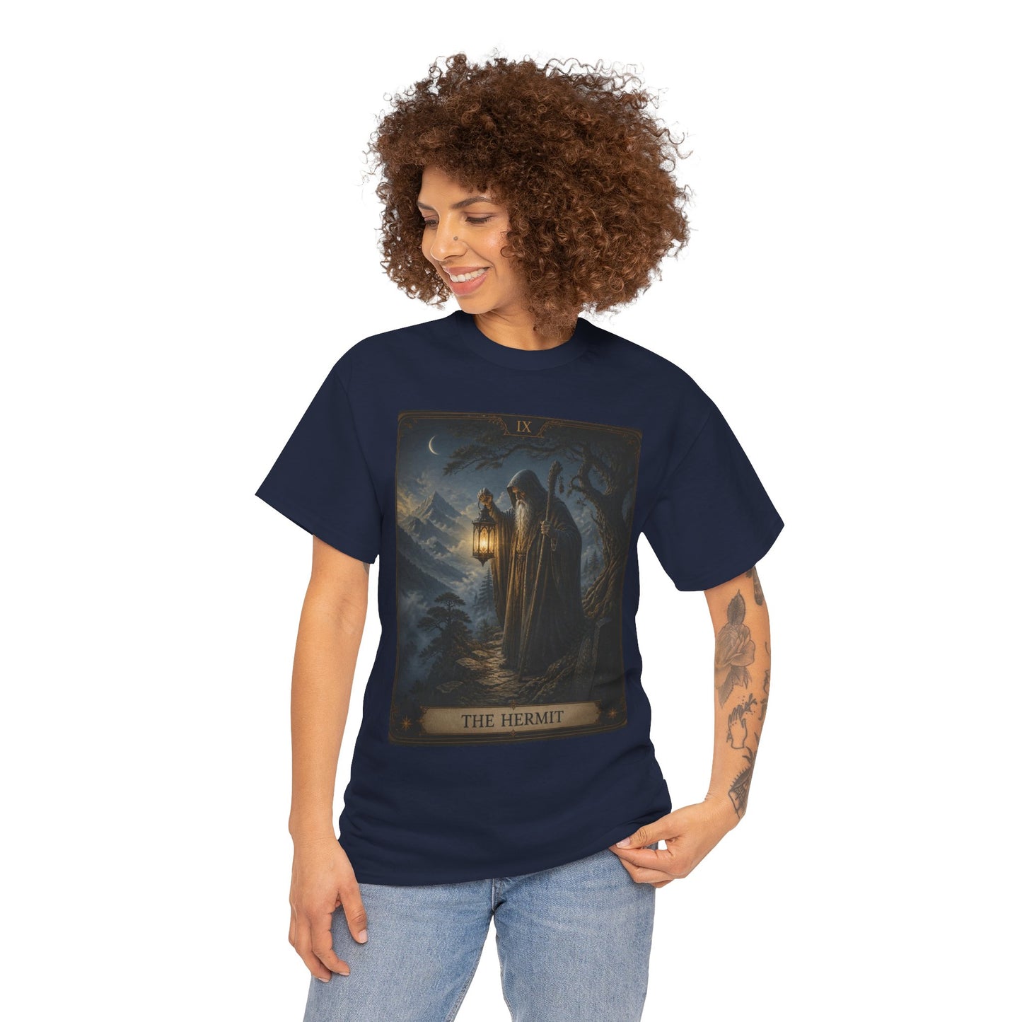 Tarot 'The Hermit' T-Shirt – Mystic Lantern Card Tee