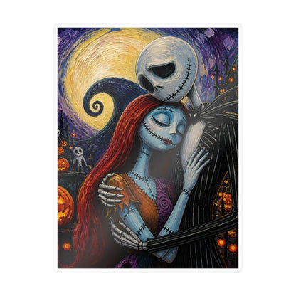 Kiss-Cut Vinyl Decal — Gothic Romantic Jack & Sally Nightmare Design