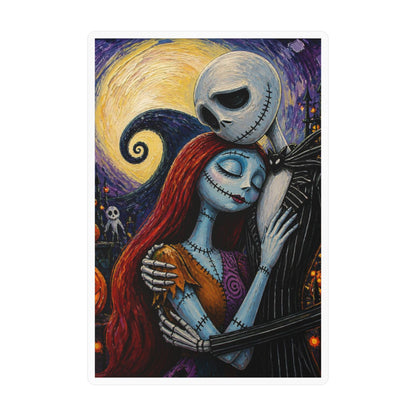Kiss-Cut Vinyl Decal — Gothic Romantic Jack & Sally Nightmare Design