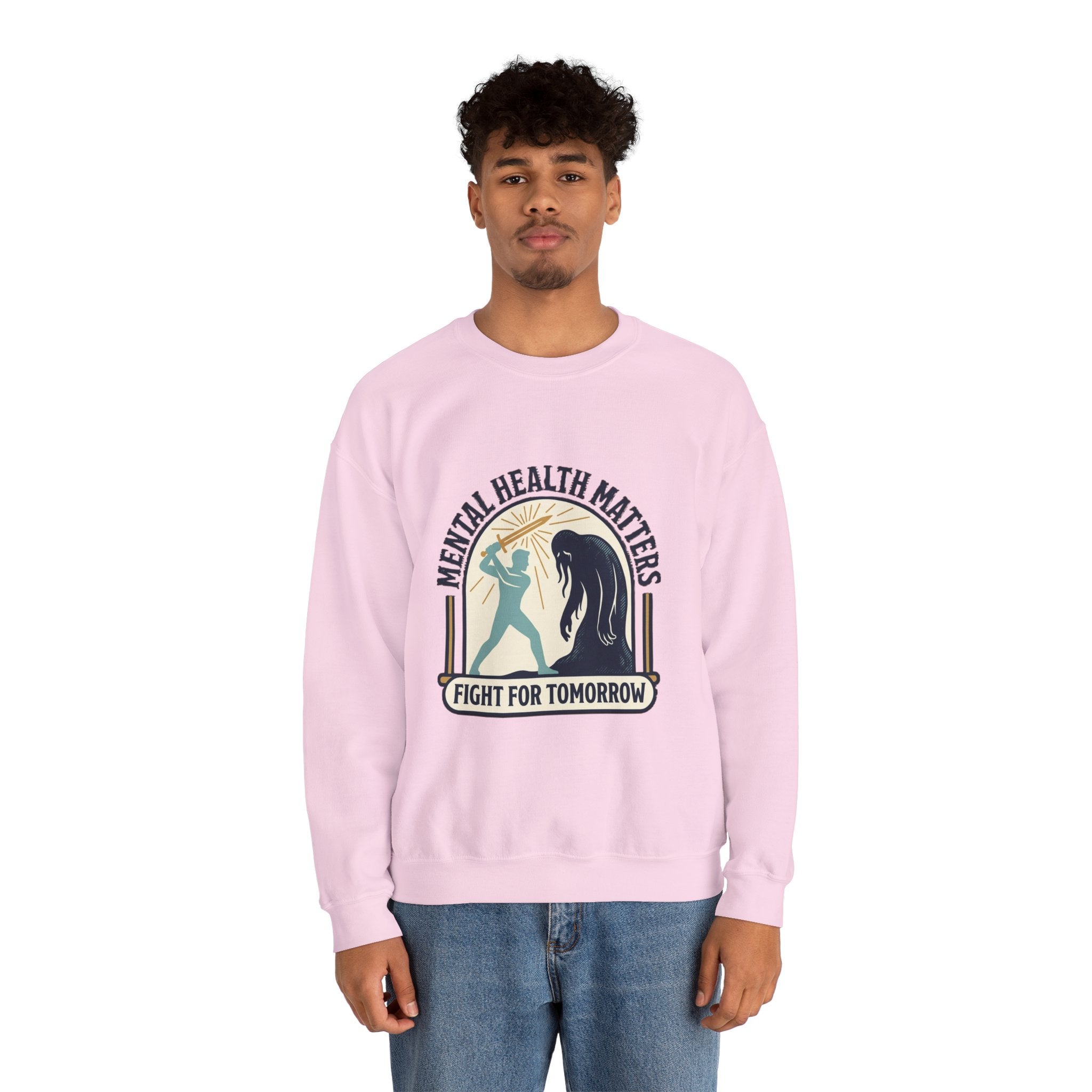 Mental Health Matters Crewneck Sweatshirt | wear green, awareness ribbon
