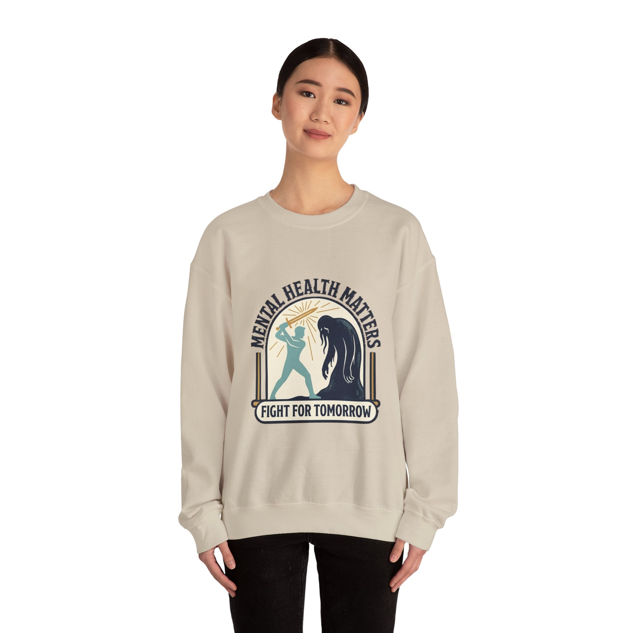 Mental Health Matters Crewneck Sweatshirt | wear green, awareness ribbon
