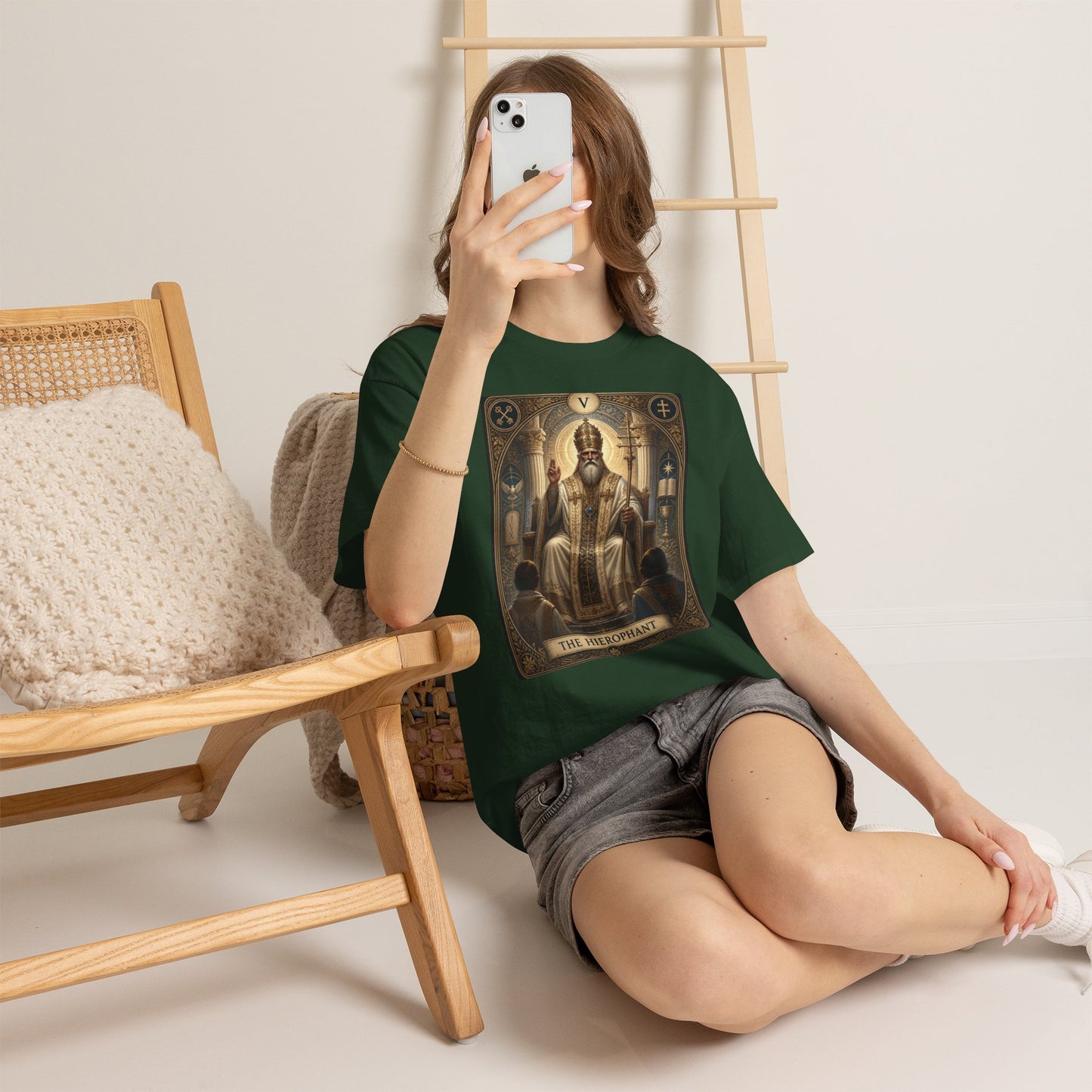 Tarot Hierophant T-Shirt — Spiritual Tarot Card Tee