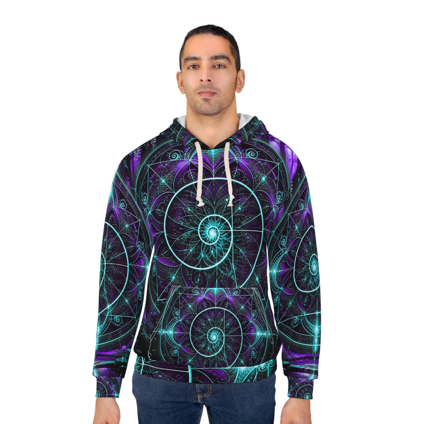 Mystic Spiral Hoodie — Psychedelic Sacred Geometry All-Over Print