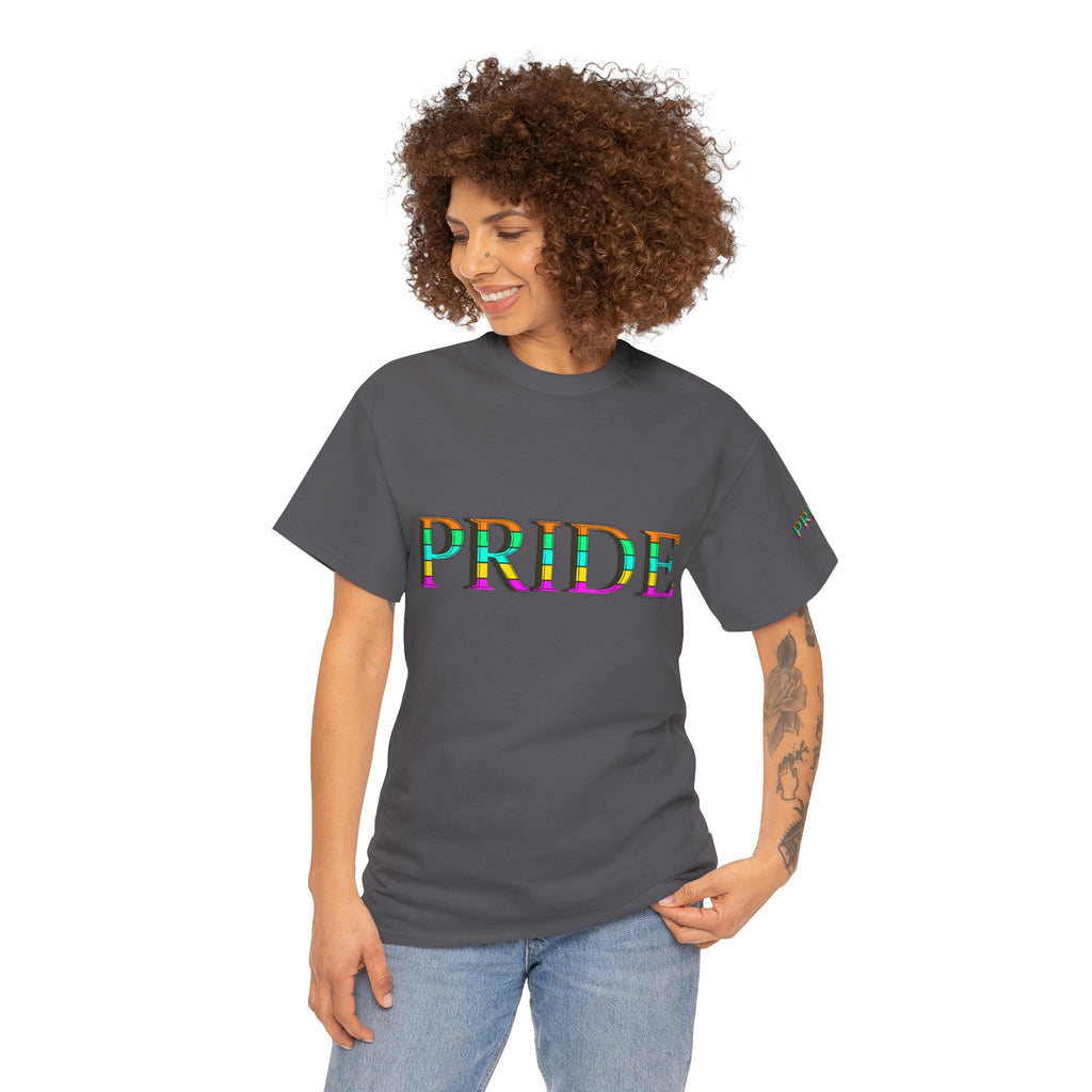 Pride Rainbow Text Tee | LGBTQ+ Pride Shirt