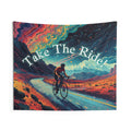Take The Ride! Cycling Adventure Wall Tapestry — Vibrant Scenic Bike Decor