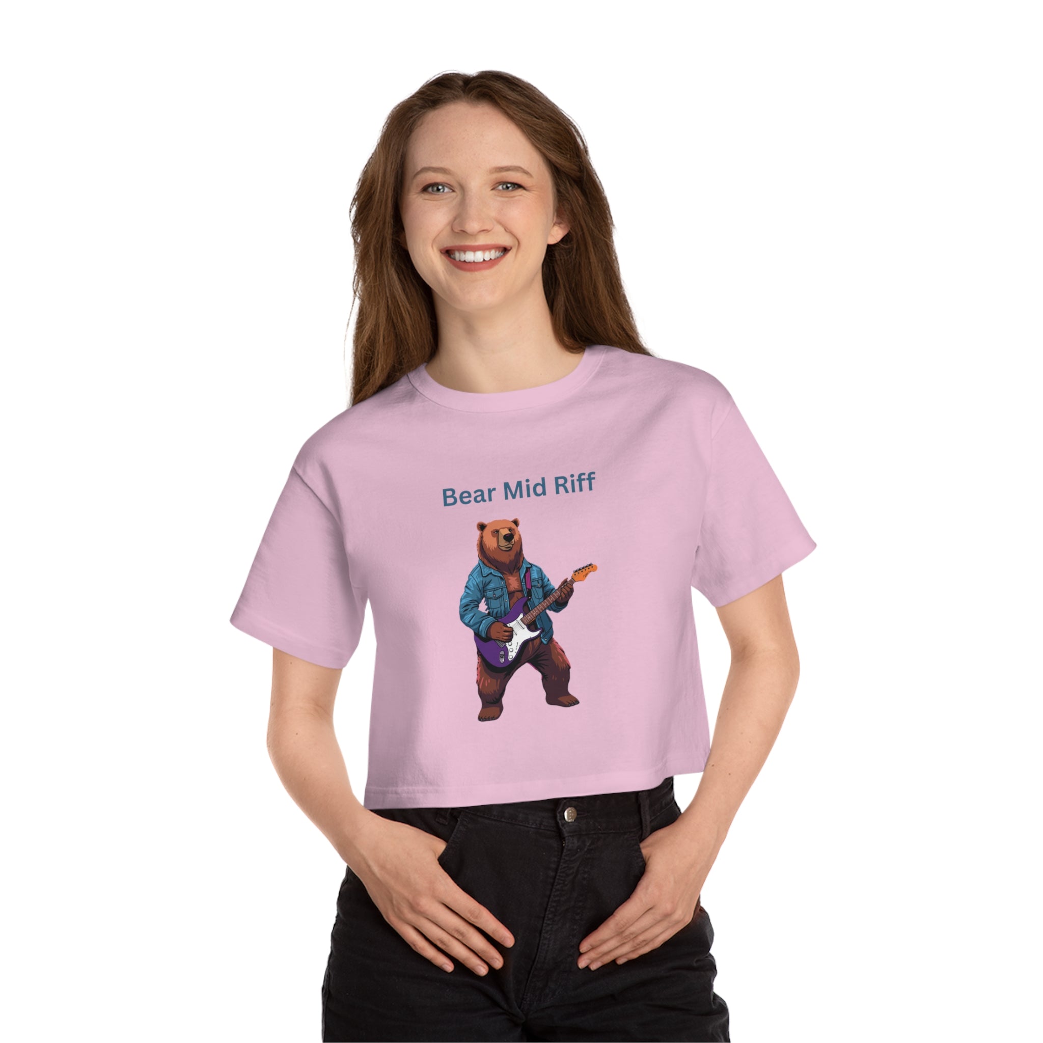Bear Mid Riff Cropped T-Shirt | Bear Music Graphic
