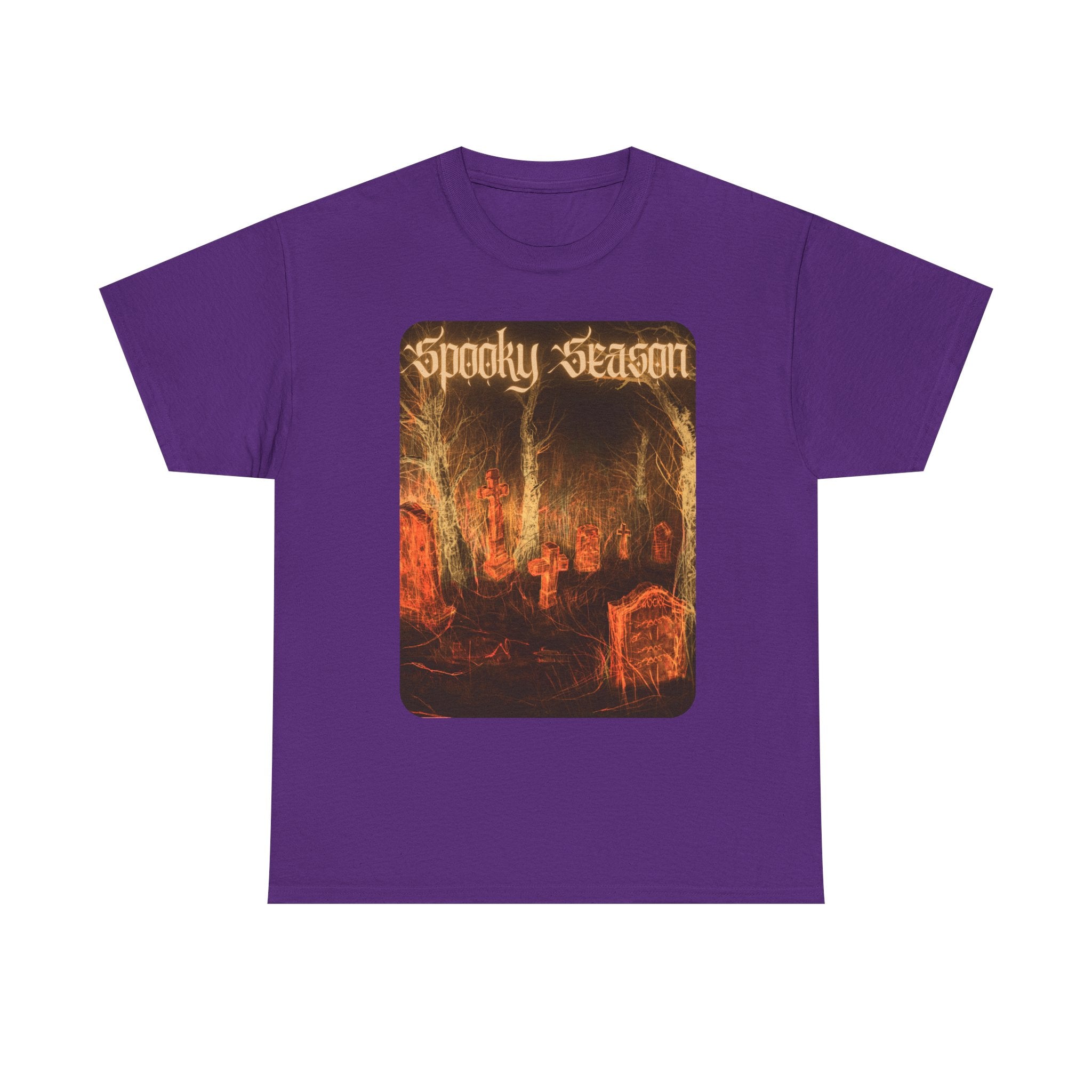 Spooky Season Graveyard Tee | Halloween Cemetery Retro Horror Shirt