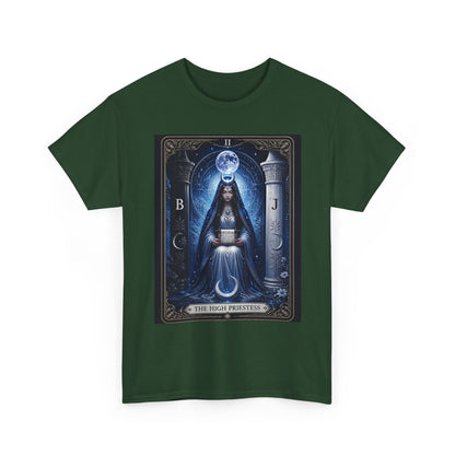 The High Priestess Tarot T-Shirt — Mystical Moon Spiritual Tee