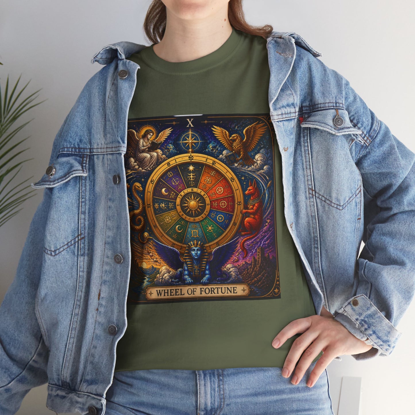 Wheel of Fortune Tarot T-Shirt — Mystical Astrology Card Tee