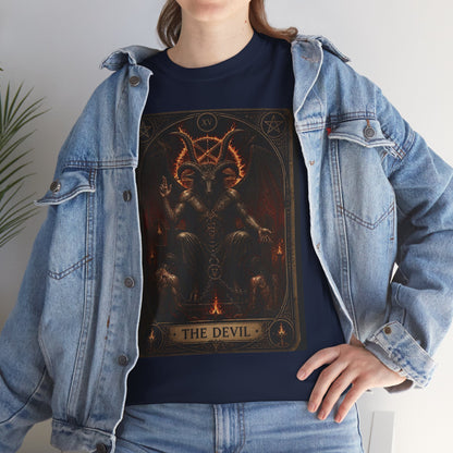 The Devil Tarot T‑Shirt — Occult Gothic Tarot Card Tee