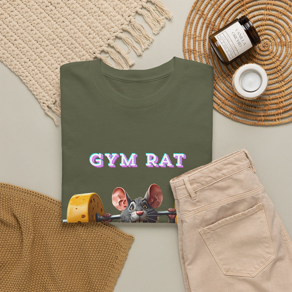 Gym Rat T-Shirt — Rat Weightlifting Tee for Fitness Fans