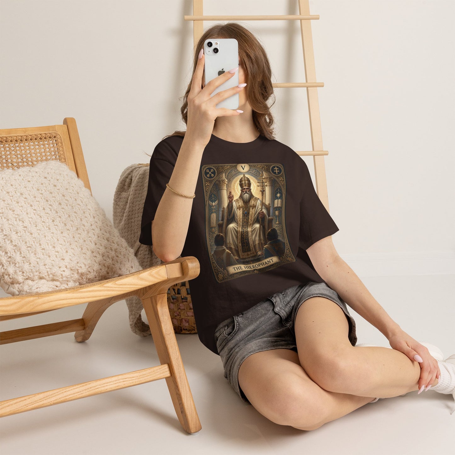 Tarot Hierophant T-Shirt — Spiritual Tarot Card Tee
