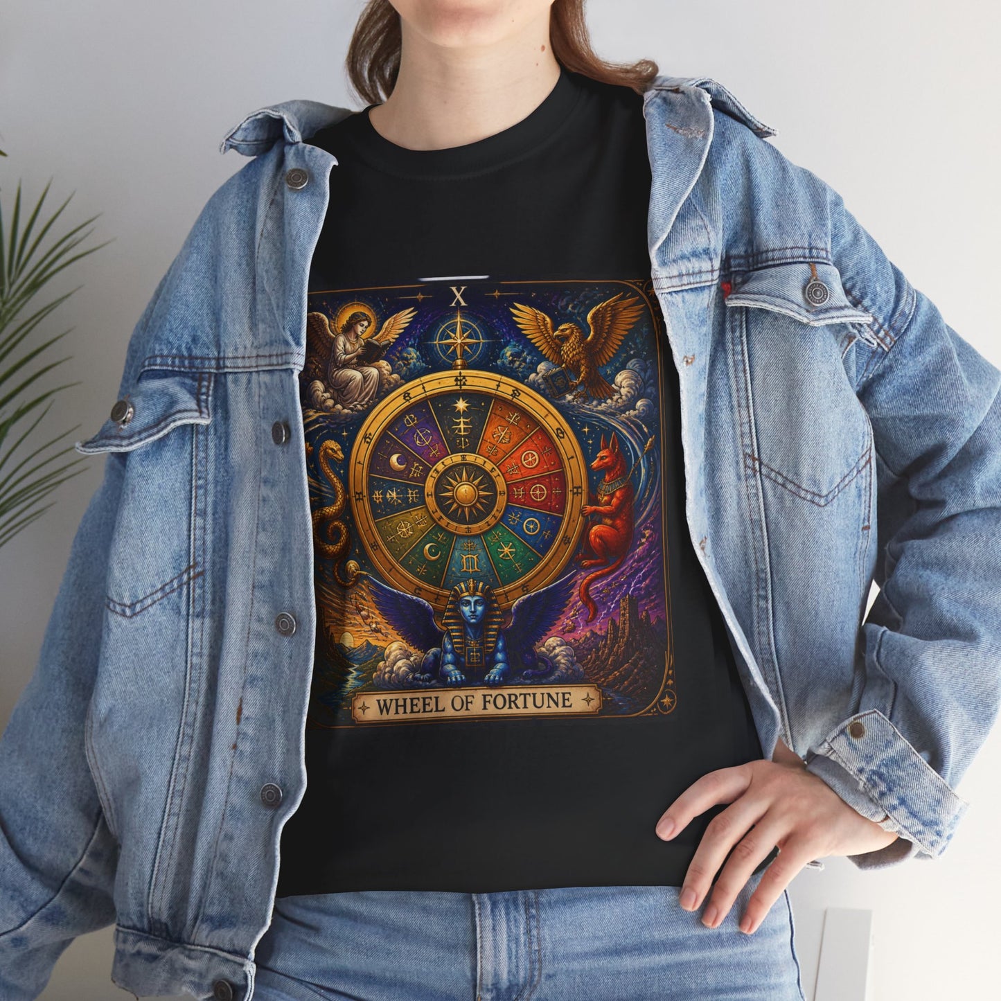 Wheel of Fortune Tarot T-Shirt — Mystical Astrology Card Tee