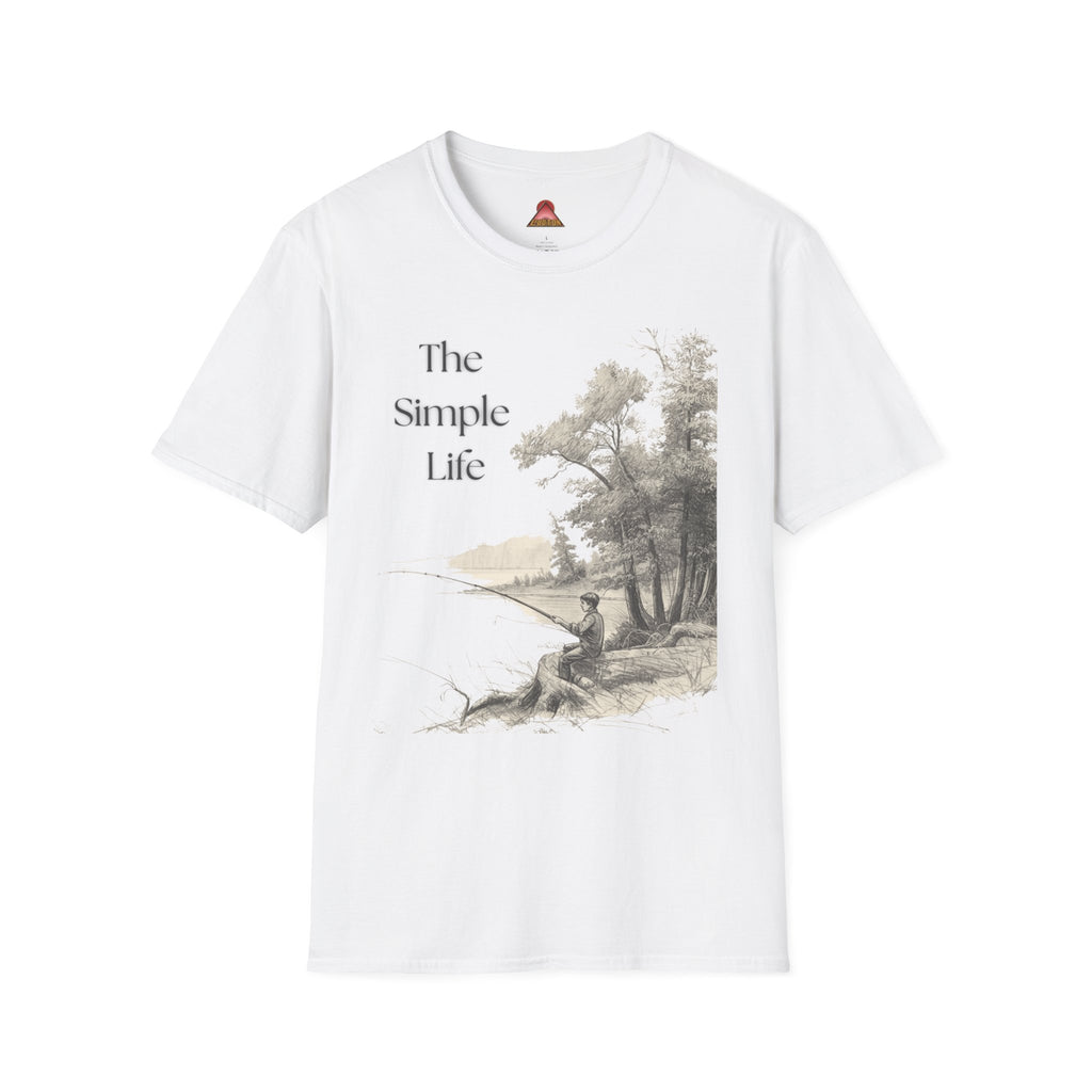 The Simple Life T-Shirt | Rustic Lakeside Landscape, Calm Nature Design