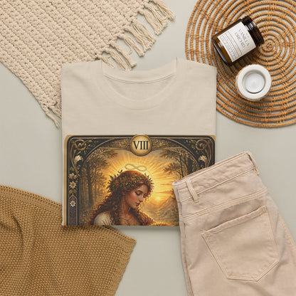 Tarot 'The Strength' T-Shirt — Mystical Lion Woman Card Tee