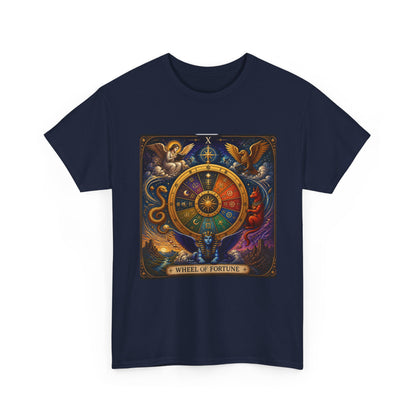 Wheel of Fortune Tarot T-Shirt — Mystical Astrology Card Tee
