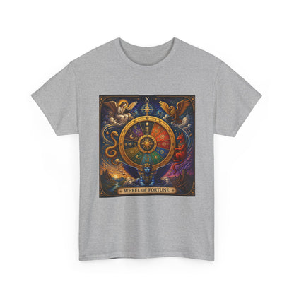 Wheel of Fortune Tarot T-Shirt — Mystical Astrology Card Tee