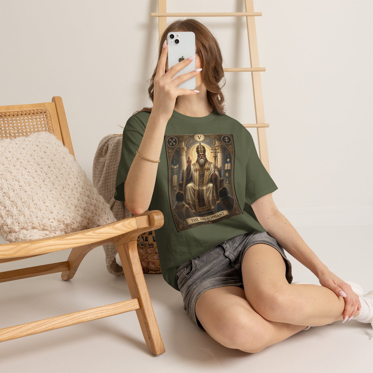 Tarot Hierophant T-Shirt — Spiritual Tarot Card Tee