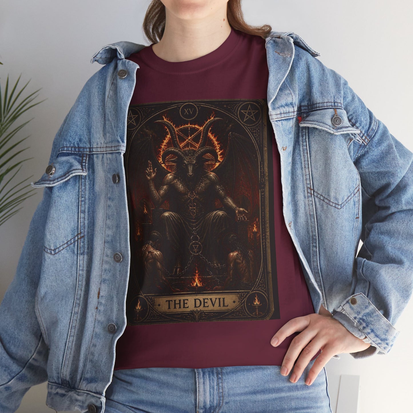 The Devil Tarot T‑Shirt — Occult Gothic Tarot Card Tee