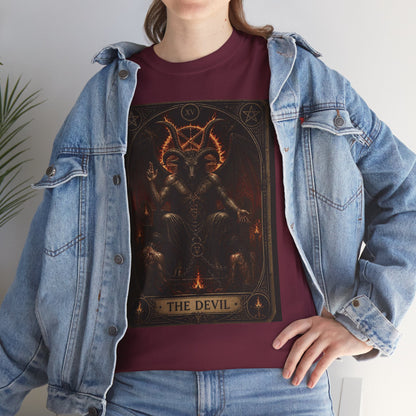 The Devil Tarot T‑Shirt — Occult Gothic Tarot Card Tee