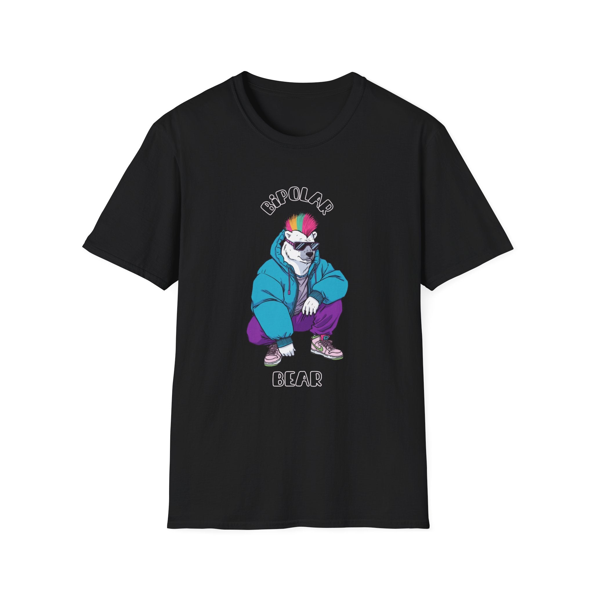 Bipolar Bear T Shirt | Retro Neon Streetwear